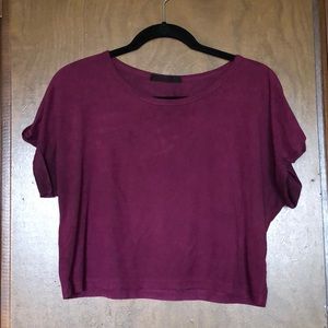 Suede Crop Top